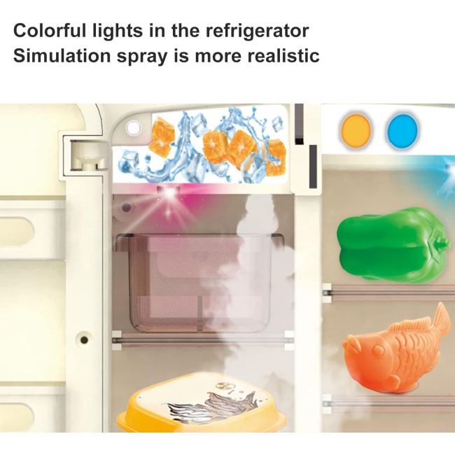 39Pcs Multi-functional Pretend Fridge