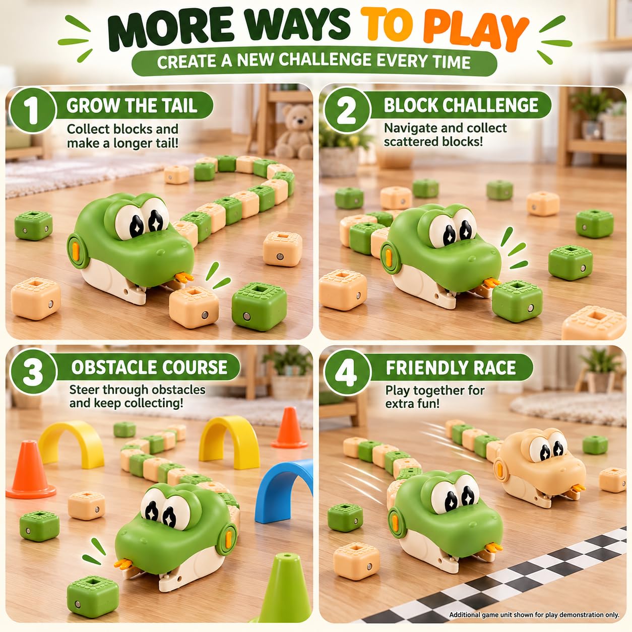 KidoKraze remote control snake toy for kids, flexible green plastic snake with remote control visible in the image