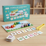 Wooden caterpillar Learn math bead set