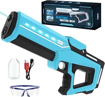 Electric LED Water Gun with Target Scope & Protective Goggles