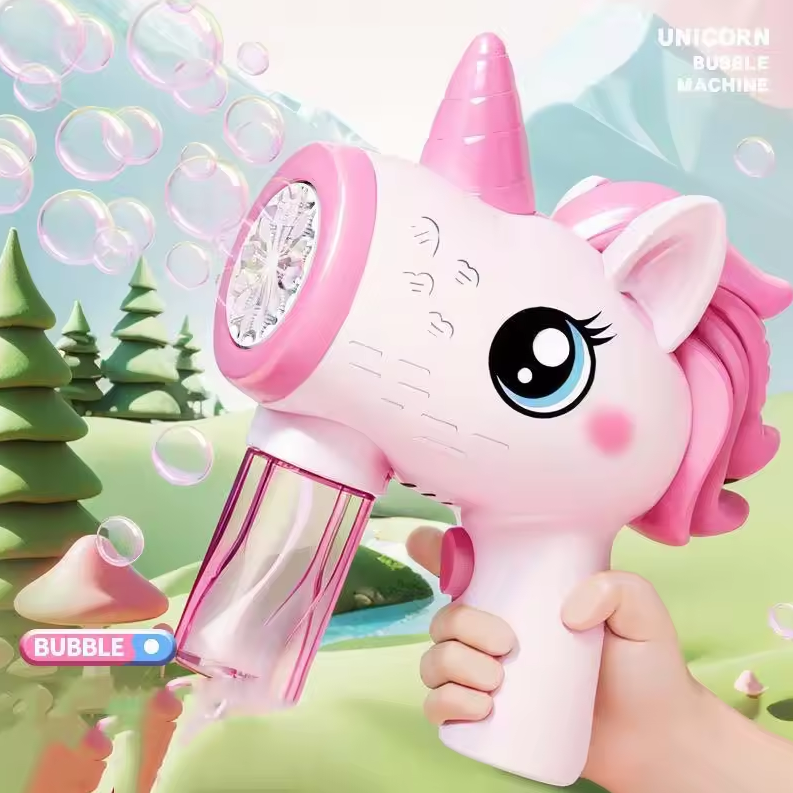 Electric Unicorn Colorful Bubble Gun