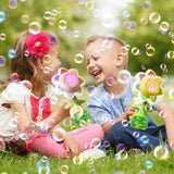 Sunflower Automatic Electric Bubble Gun Machine Toy for Kids