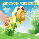 Sunflower Automatic Electric Bubble Gun Machine Toy for Kids