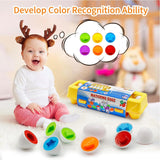 12PCS Baby’s Eggs Matching Game, Shape Matching Toys Egg For Kids, Montessori Baby Learning Toy