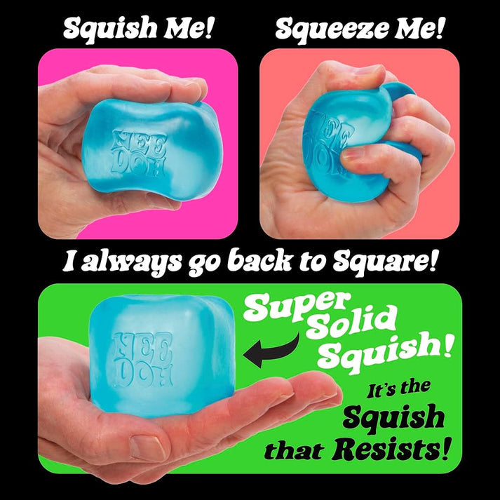 KidoKraze Nee Doh Nice Cube sensory squeeze stress toy with colorful, textured surface for stress relief and tactile play.