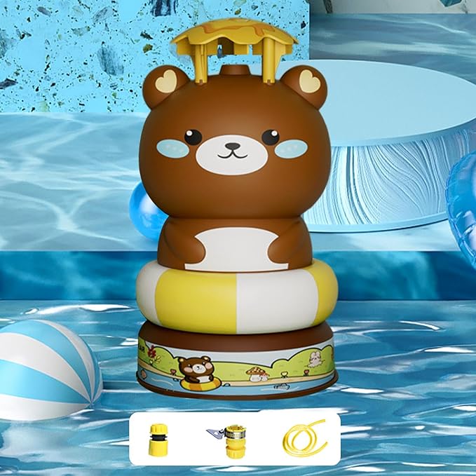 Brown Bear Water Sprinkler For Kids - KidoKraze