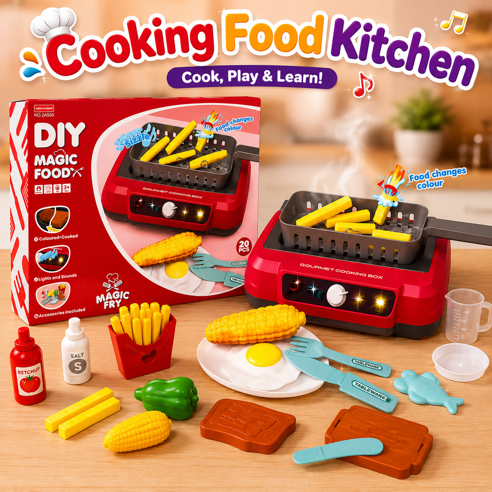 DIY Magic Food Cooking Set – Color-Changing, Bubble-Grill Fun