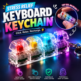 Mechanical Keyboard Clicker Keychain – LED Light & Sound Fidget Toy