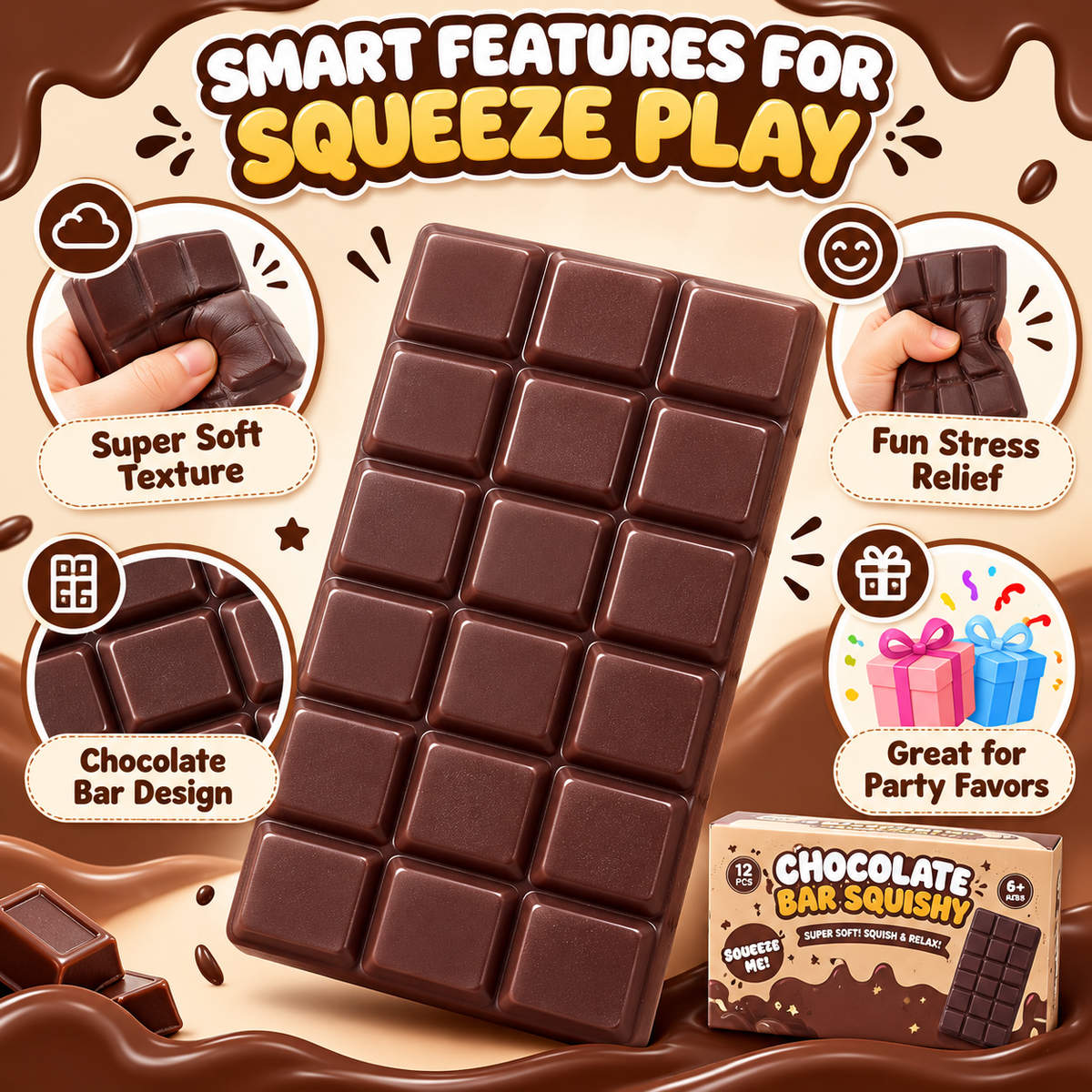 Chocolate Squishy-pack of 1