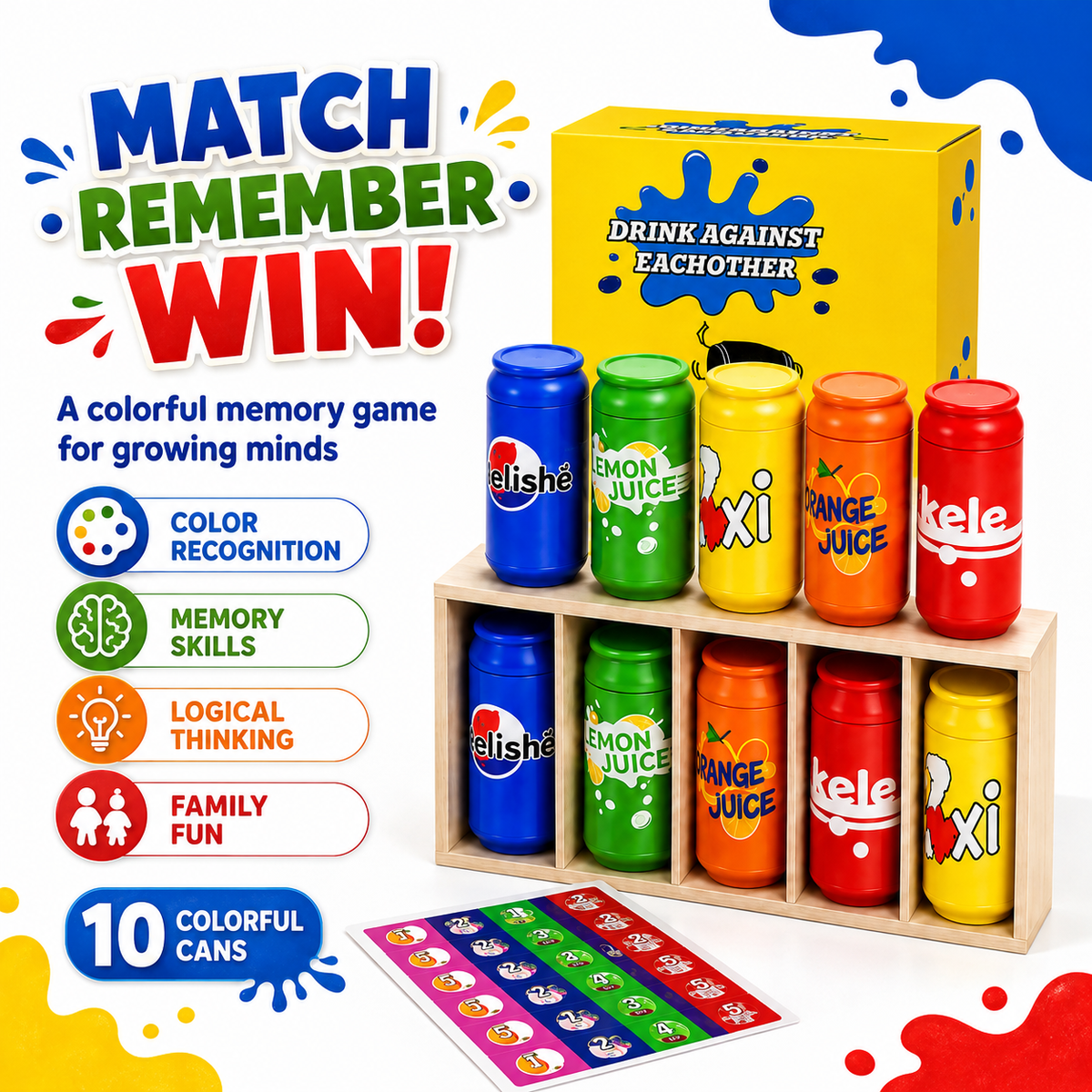 Drink Bottle Matching Game