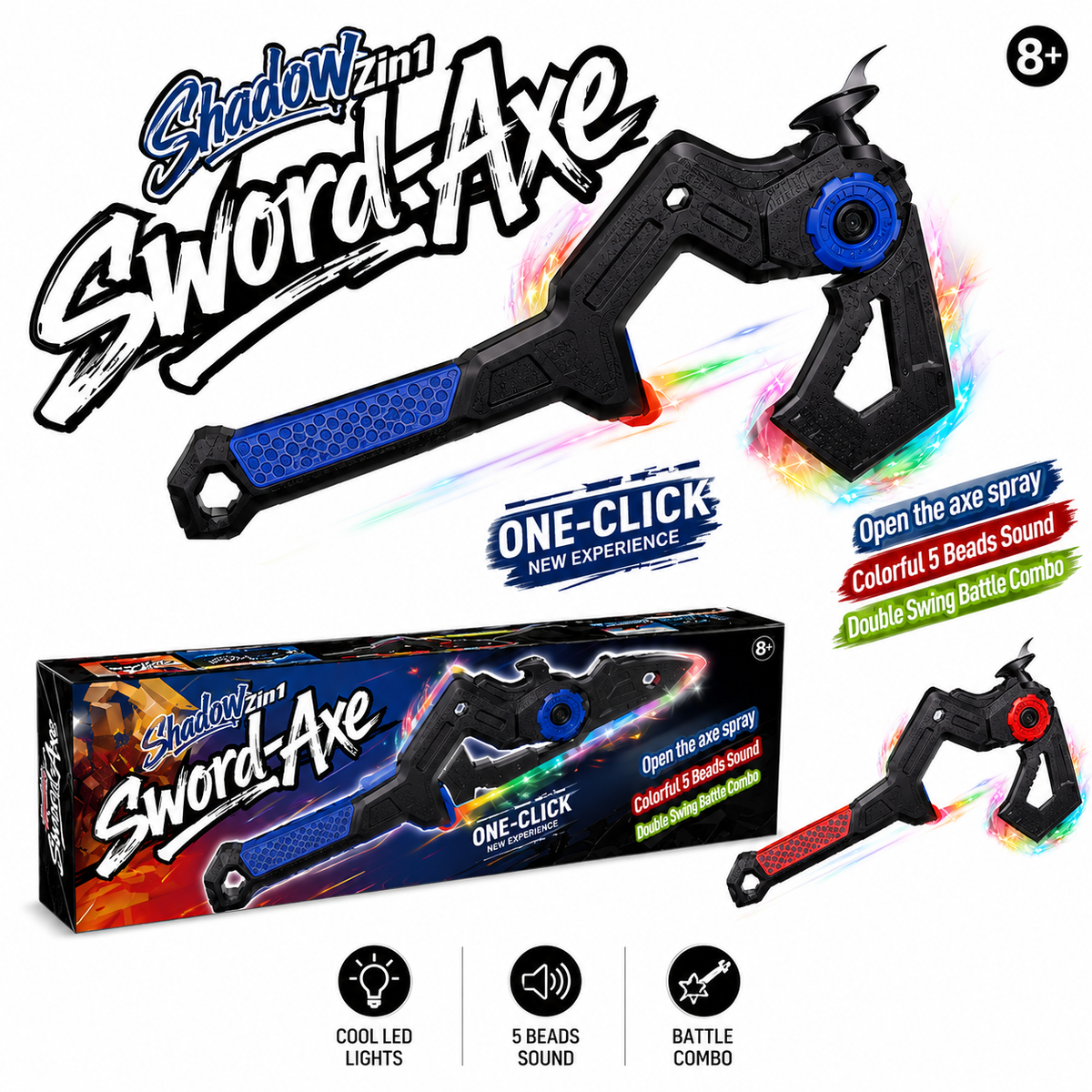 2-in-1 Shadow Sword-Axe toy pack Of 2