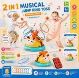 2-in-1 Musical Jump & Ring Toss Game Set for Kids