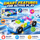 Racing Gear Transparent Mechanical Gear Toy Car