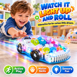 Racing Gear Transparent Mechanical Gear Toy Car