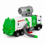 Kids Electric Garbage Truck Toy with Cleaning Brush & Suction Hose