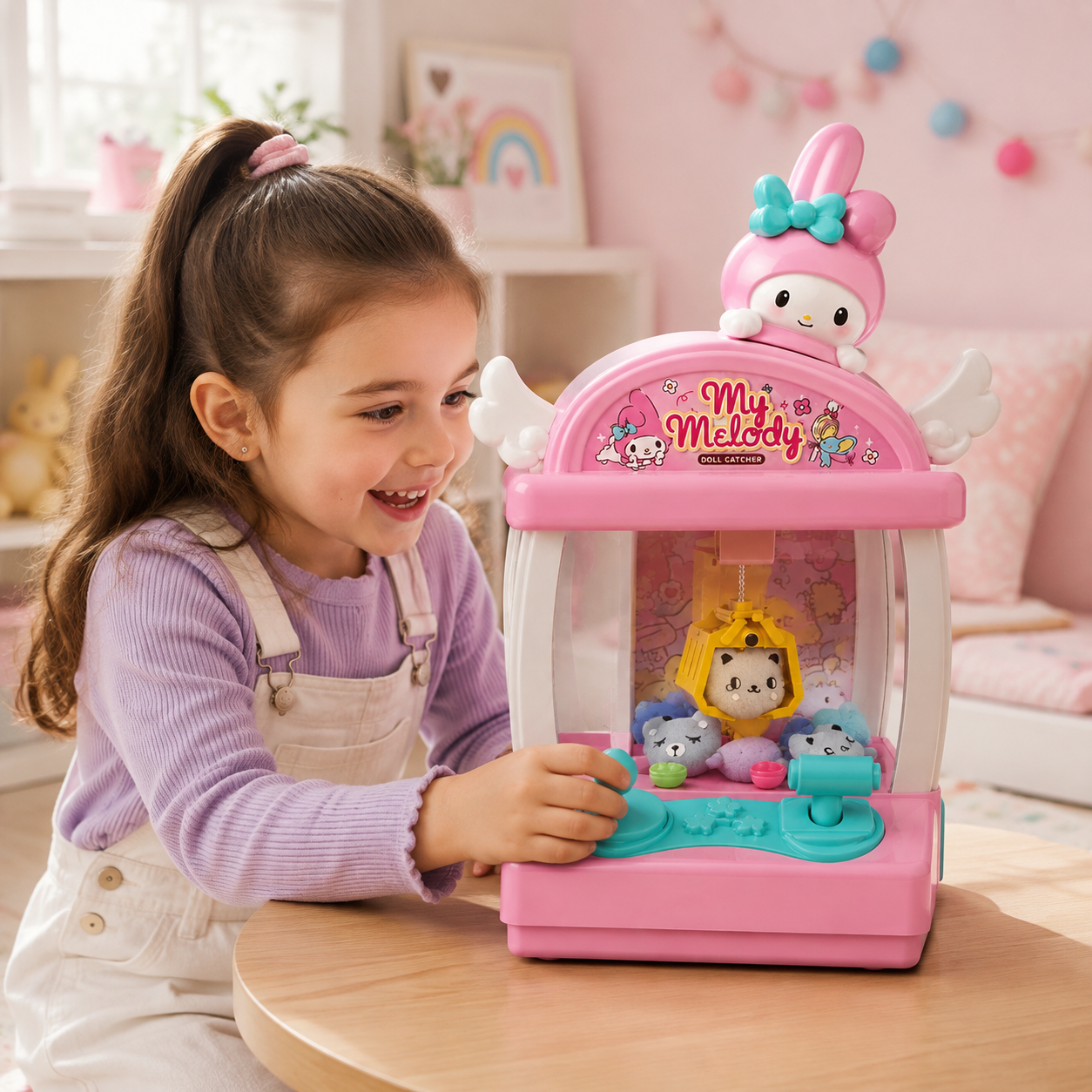 Colorful Kids Claw Machine toy by KidoKraze with a clear claw and playful design, perfect for children's entertainment.