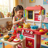 Toys Kitchen Cooking Set with Spray Effect – 50 Accessories Pretend Play Kitchen