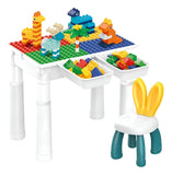 2-in-1 Creative Building Blocks Table With Chair (103 Pcs)