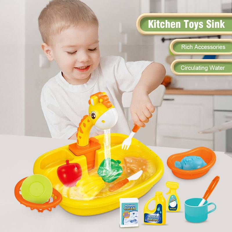 Electric Dishwasher Kitchen Sink Toy - KidoKraze