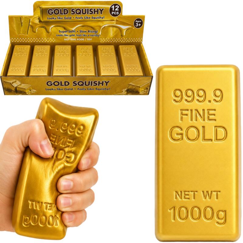 Gold Bar Squishy  Stress Relief Fidget Toy pack of 1