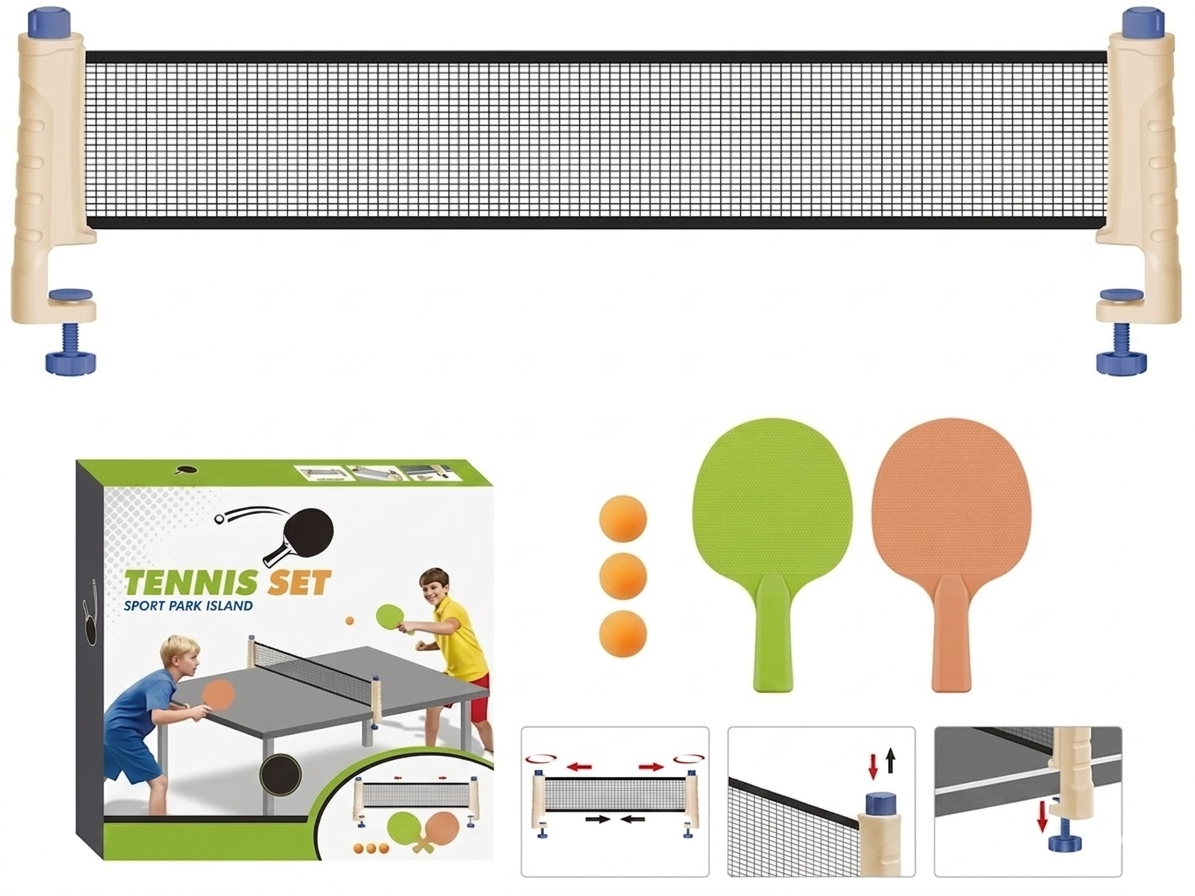 Complete Portable Retractable Table Tennis Set for kids