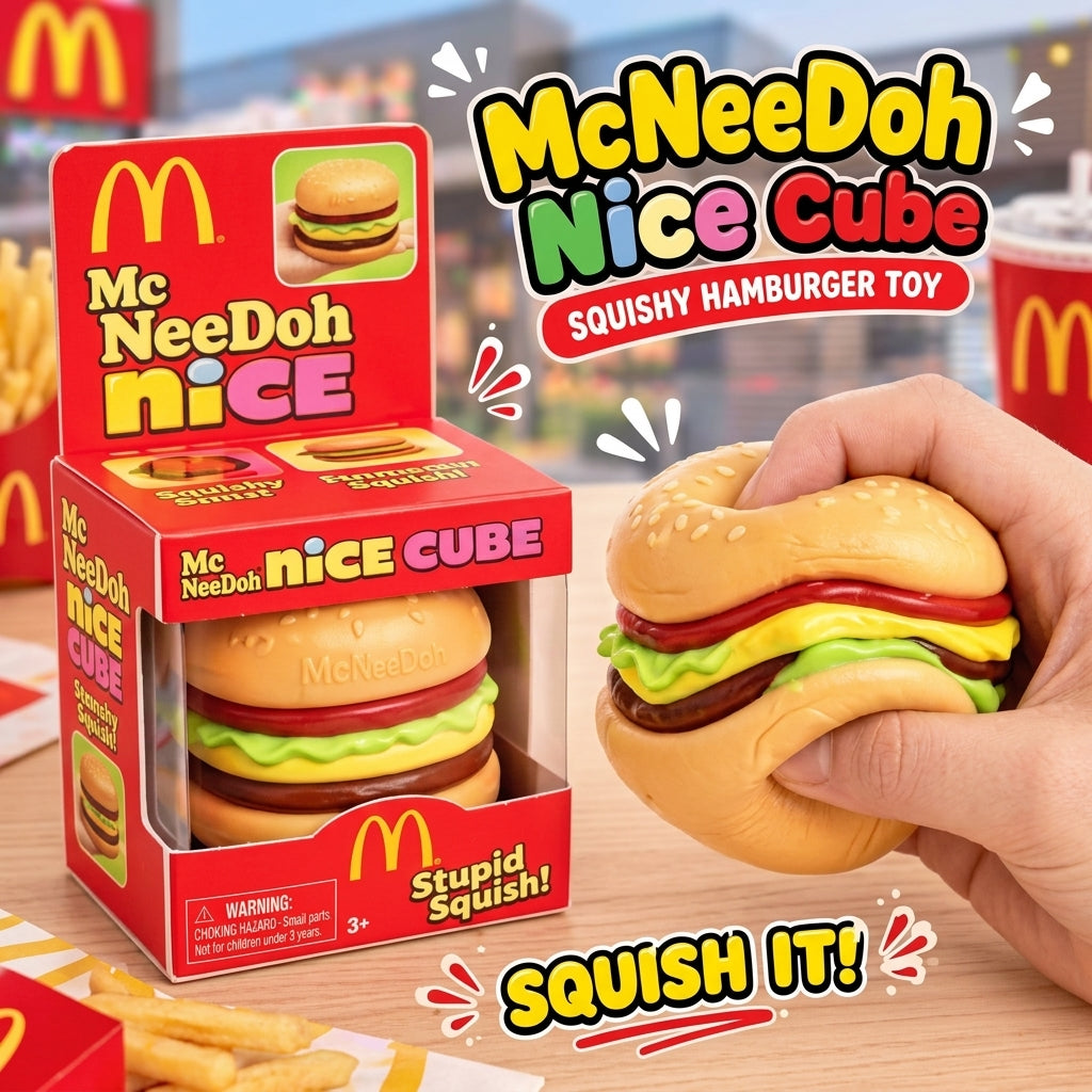 McDonald's Burger Squishy - Stress Relief Soft Squeeze Toy