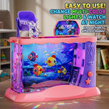Interactive Bubble Fish Tank Toy with Magnetic Fishing Rod