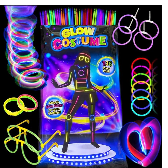 Glowing  Costume Set (136 Pieces) - KidoKraze