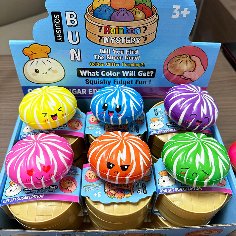 Squishy Bun Rainbow Mystery box pack of 1