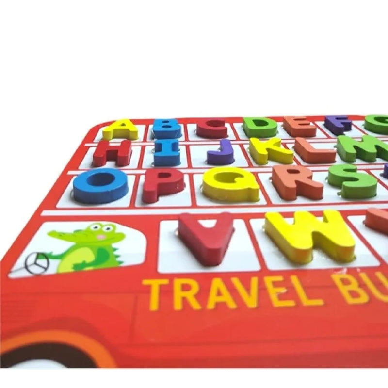 3D Educational Alphabet Travel Bus Toy