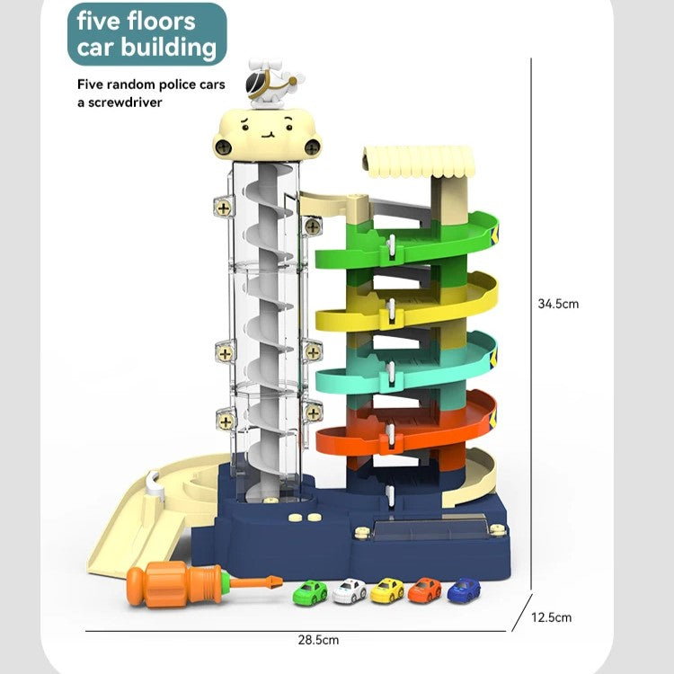 Kids Electric Lift Rail Car Parking Toy