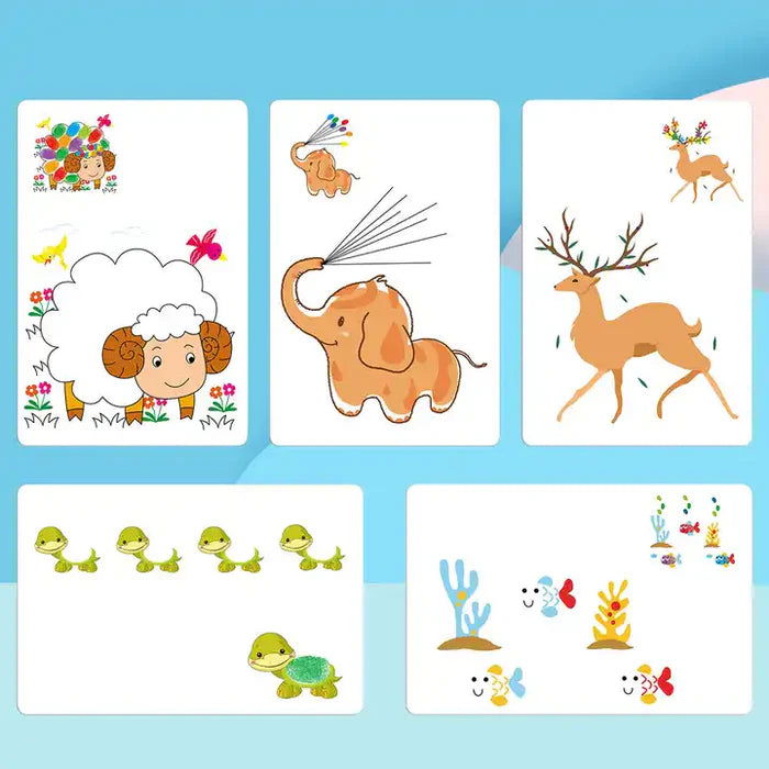 Kids Finger Painting Doodle Coloring Book - KidoKraze