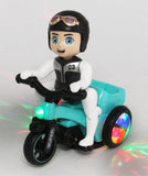 LED Lit Dancing Tricycle Rotating Electric Toy with Lights - KidoKraze