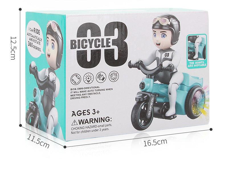 LED Lit Dancing Tricycle Rotating Electric Toy with Lights - KidoKraze