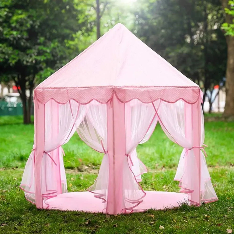 KidoKraze princess castle play tent house for girls, colorful and dreamy toy playhouse for kids' imaginative fun and pretend play.
