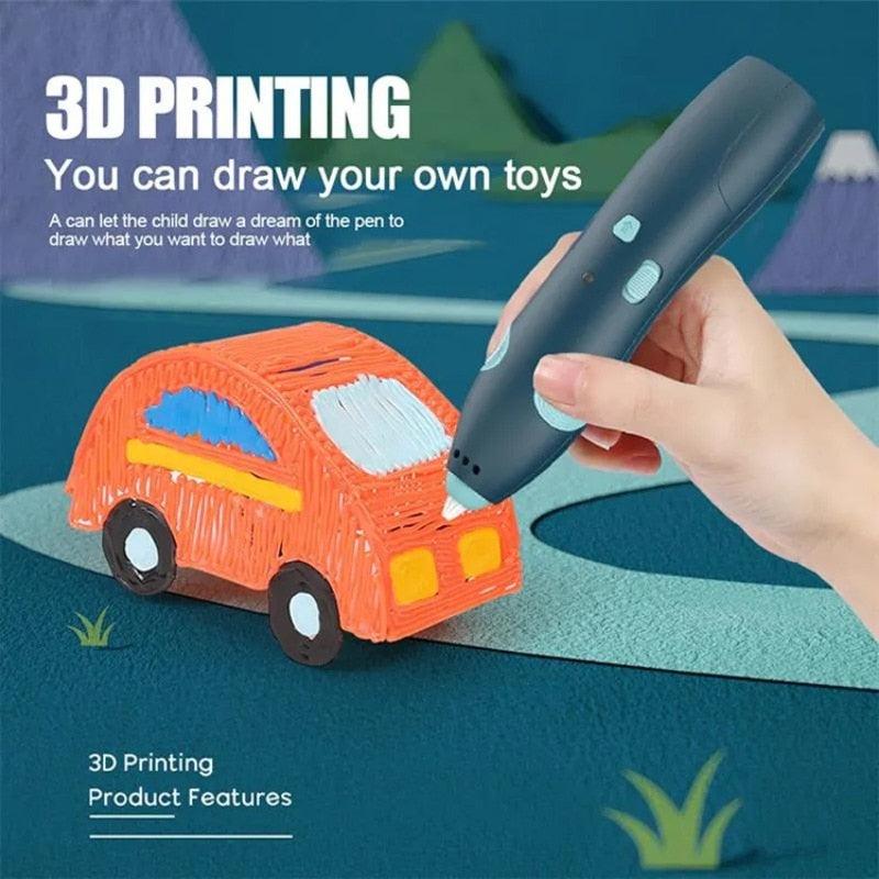 Rechargeable 3D-Printing Pen For Kids - KidoKraze