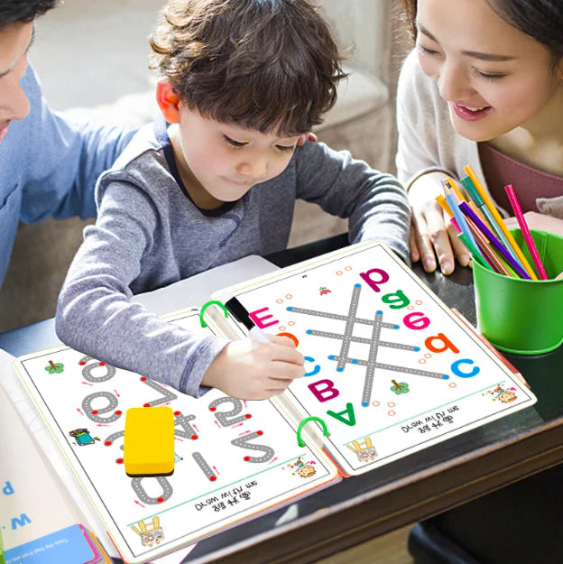 Reusable Educational Tracing Work Book for kids 64 Pages