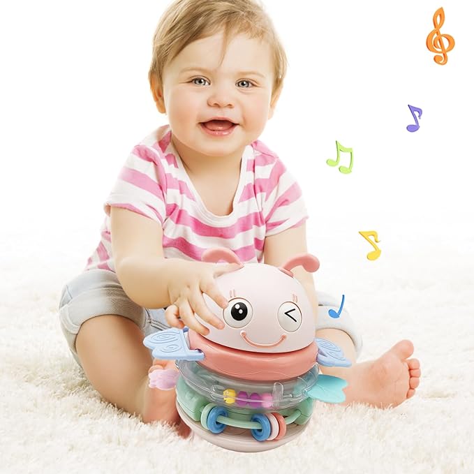 Stacking Musical Rattle Teething Toy - KidoKraze