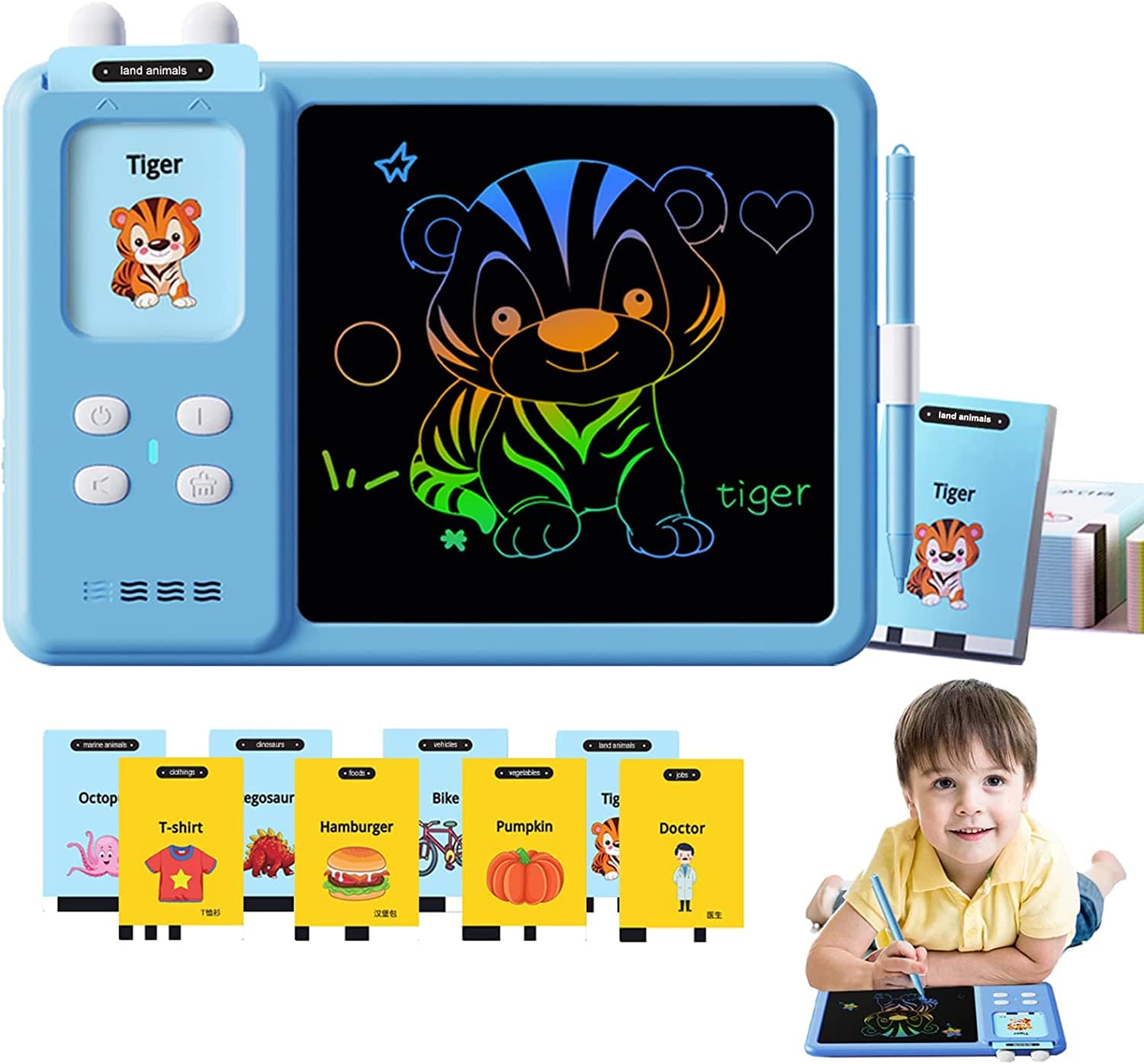 Talking Flash Cards Lcd Writing Board - KidoKraze