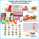 English Letter Identification Card Wooden Alphabet Puzzle Game