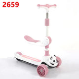 Baby Kids Scooty wheel outdoor 3 wheels 2 in 1 kick and foot scooty