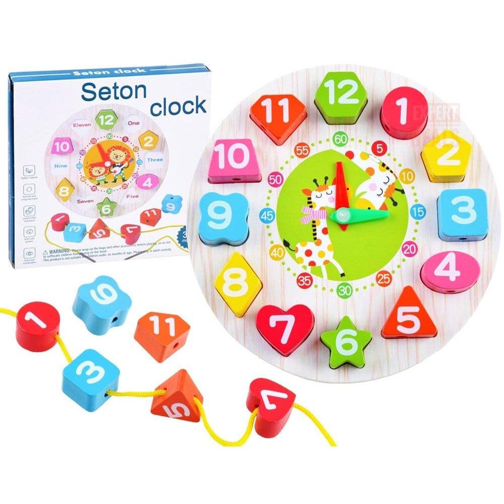 Wooden puzzle clock for kids - KidoKraze