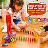 Electric Domino Train Set Automatic Laying Dominoes Brick Blocks
