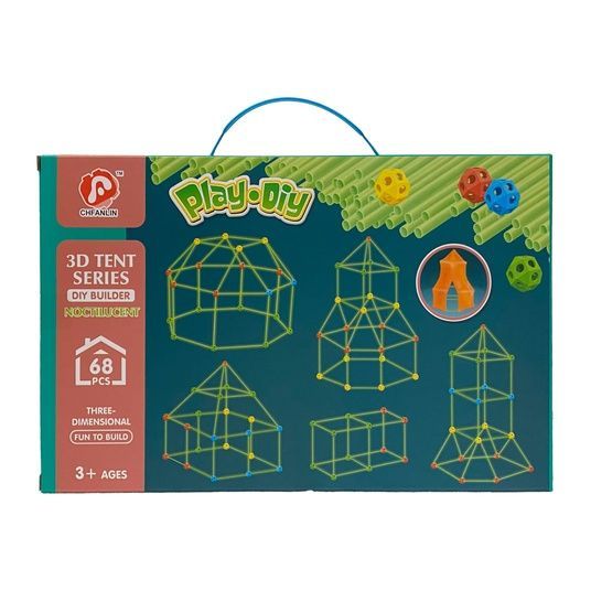3D Tent Construction Toy Set with Cloth Sheet