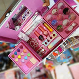 Unicorn Makeup Kit for Girls - Washable Kids Vanity Set with 37 Pieces and Travel Case