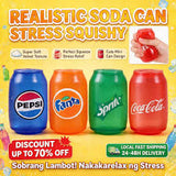 Mini Soda Can Squishy Toy - Soft Stress Reliever & Squeeze Toy