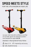 3-Wheel Kids Kick Scooter – Racing Edition with Extra-Wide Wheels & Adjustable Handlebar