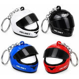KidoKraze mini helmet keychain with LED light, featuring a small helmet design and illuminated LED for keychain accessory.