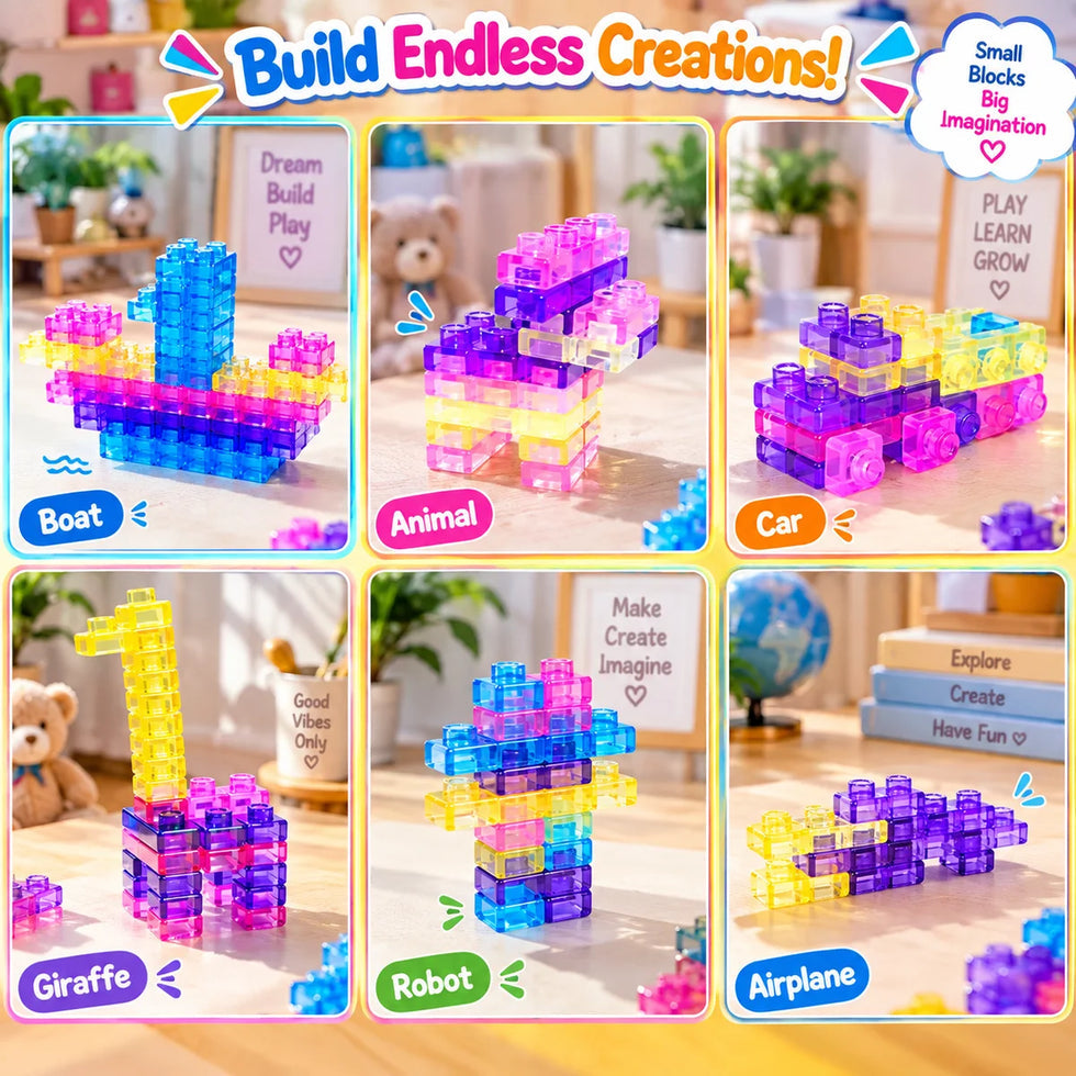 Set of 40 KidoKraze sensory soft gummy building blocks for kids, colorful, flexible, and textured for tactile play.