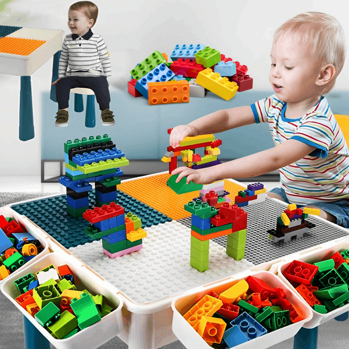 2-in-1 Creative Building Blocks Table (103 Pcs)